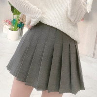 蓉蓉 秋季新款半身裙百褶裙 _黑色_XL(建议120斤内)