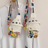 儿童包包女可爱斜挎包2020秋季新款印花卡通帆布包洋气胸包腰_草莓胸包蓝色