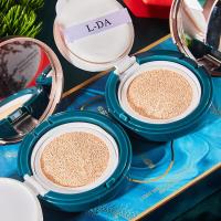 L-DA古韵红妆-轻雾光感气垫BB霜套盒带替换装,自然色 [促销价]轻雾光感气垫霜轻盈气垫粉底细腻遮瑕保湿2个替换装