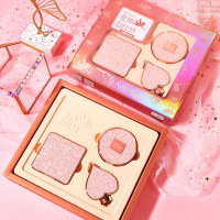 心语美妆礼盒三件套 七夕情人节心语美妆礼盒气垫霜定妆蜜粉不沾边口红彩妆套装