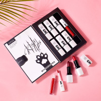 猫爪唇妆套盒7支装(内赠1支唇釉) 网红猫爪口红套装保湿不沾杯不色镜面唇釉彩妆