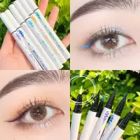 彩线液笔女白色水笔不晕染紫色酒红棕彩色快干软毛刷头