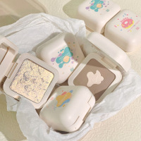 单色腮红土豆泥盘 亮片珠光面部提亮高光腮红一体盘国货彩妆