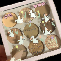 02#是快乐鸭 心动鸭眼影盘细腻亮闪学生易上妆哑光大地色修容九宫格眼影