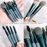 莫兰迪化妆套刷六只装粉底刷散粉腮红刷化妆刷面部套刷