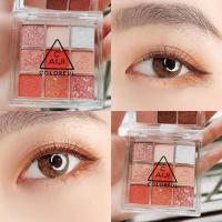 透明亚克力眼影盘珠光哑光大地色学生款初学者九影