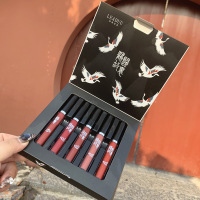 鹤归故里唇釉套装 鹤归故里唇釉口红套装5支学生不色哑光彩妆