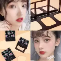 01#象牙白 网红玫瑰靓丽柔润粉饼控油保湿定妆修容妆前打底化妆彩妆