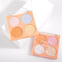 四色高光土豆泥眼影盘闪粉珠光初学者不易晕染美妆眼影盘