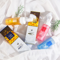 富勒烯 海蓝小屋氨基酸洁面慕斯清洁毛孔温和补水保湿亮肤自发泡洗面奶乳