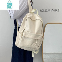 BANGDOU帆布书包女夏大学生简约百搭ins日系韩版高中原宿风初中生双肩包