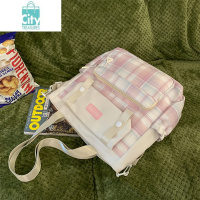 BANGDOU大容量帆布包女斜挎小清新初中生上课补习拎书袋小学生女童单肩包