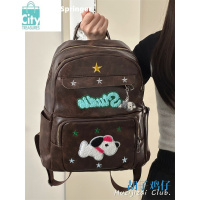 BANGDOU高颜值mini背包美式复古怀旧小书包日系可爱小狗萌修勾迷你双肩包