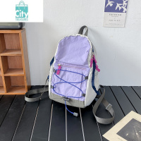 BANGDOU户外双肩包男撞色登山包野餐复古书包轻便旅行包轻薄徒步小背包女