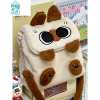 BANGDOU可爱卡通毛绒绒包包女 日系ins风二次元玩偶背包双肩包百搭斜挎包