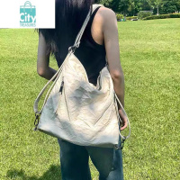 BANGDOU包包女2024新款潮大容量褶皱托特包通勤双肩包女高级感单肩斜挎包