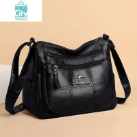 BANGDOU多层软皮包包女2024新款时尚百搭中老年妈妈包大容量单肩斜挎包女