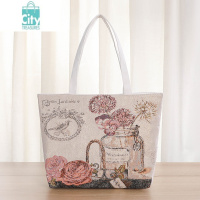 BANGDOU单肩包女大容量帆布包大学生上课金丝织布休闲时尚新款可爱托特包