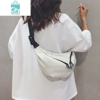 BANGDOU机能风帆布饺子包女运动机车包单肩背包休闲百搭情侣骑行斜挎包潮