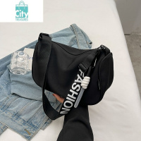 BANGDOU时尚通勤大容量单肩包包女2024新款夏天休闲百搭宽肩带斜挎枕头包