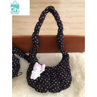 BANGDOU可颂包2024春夏新款单肩斜挎包小碎花百搭牛角包简约云朵饺子包女