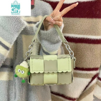 BANGDOU手工编织包包饼干枕头包diy材料包自制礼物牛油果绿斜挎小方包女