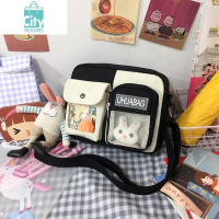 BANGDOU卡通帆布小包包2021新款潮日系古着感小清新斜挎包校园软妹手机包