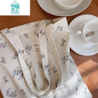 BANGDOU文艺复古碎花肩棉布袋帆布包女生书袋日常百搭简约