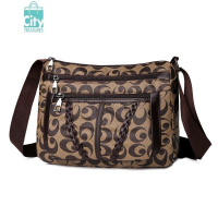 BANGDOU包包女百搭大容量多层斜挎包女2023新款中年妈妈包印花单肩包潮