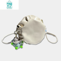 BANGDOU2023韩系百搭单肩包小众时尚斜挎小包包女夏天休闲褶皱云朵小圆包