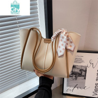 BANGDOU女包2024新款时尚质感休闲百搭洋气容量撞色丝巾单肩托特包