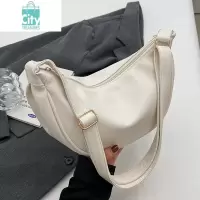 BANGDOU质感饺子包包女士2024新款软皮包女斜挎包大容量通勤包腋下月牙包