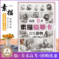 [醉染正版]高清8开素描临摹卡静物2022沐尚文化单体组合零基础入门美术绘画