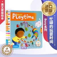 [醉染正版]Busy Playtime 英文原版绘本 Busy系列 忙碌的玩耍时间 推拉滑动机关纸板书 儿童英语启蒙认知