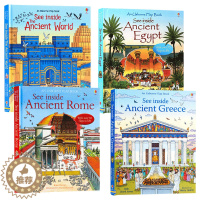 [醉染正版]英文原版 Usborne See Inside Ancient Rome Greece Egypt 尤斯伯恩