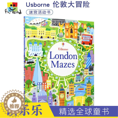 [醉染正版]Usborne 迷宫书 London Mazes 伦敦大冒险儿童眼界拓展 培养孩子专注力训练 英语书 益智游