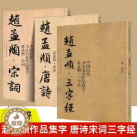[醉染正版]赵孟頫 宋词+唐诗+三字经 全3册 中国历代书法名家作品集字 毛笔临帖集字古诗词行书临摹 人民美术