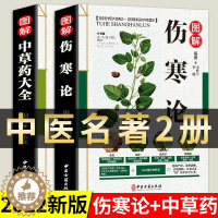 [醉染正版]全套2册中草药大全+图解伤寒论家庭认知应用养生保健指南书中医古籍出版社中医四大经典名著中医思想百余方剂祛外感