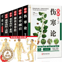 [醉染正版]正版6册 本草纲目正版李时珍全集彩图黄帝内经灵枢素问伤寒论神农本草经千金方中医养生书籍大全中药中草药彩图大全