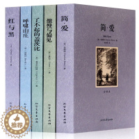 [醉染正版]世界名著 简爱 红与黑 傲慢与偏见 呼啸山庄 了不起的盖茨比外国世界文学名著小说套装 青少年初中生课外读物书