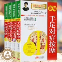 [醉染正版]中医按摩书籍4册 手足对症按摩 人体经络 小穴位大健康 特效指压疗法 中医推拿按摩入门手法技巧成人小儿童推拿