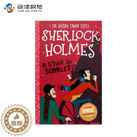 [醉染正版]英文原版Sherlock Holmes A Study in Scarlet福尔摩斯侦探故事集 少儿经典故事