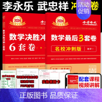 2024李永乐6+3套卷 数一[名校冲刺版]先发 [正版]李永乐 武忠祥2024考研数学一数二数三冲刺卷 数学二