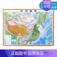 [正版]中国地形立体地图 一全开 大号 挂图贴图 中国地图出版社