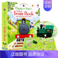 [蒸汽火车轨道书]Poppy and Sam's Wind-Up Train [正版]Usborne 发条轨道书 Win