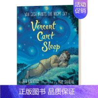 [正版]英文原版 Vincent Can't Sleep 文森特睡不着 精装绘本 梵高创作 星月夜 的故事 凯迪克奖作家