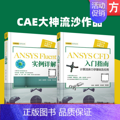 [正版]套装 共2册 CAE大神流沙作品 ANSYS Fluent 实例详解 ANSYS CFD 入门指南计算流体