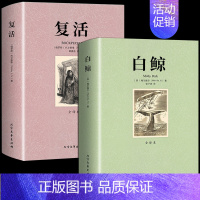 [2册]白鲸+复活 [正版]白鲸原著必读书 美梅尔维尔世界经典文学名著外国小说书籍书排行榜适合初中生高中生大学生课外