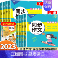 同步作文 +阅读理解(上册+下册) 小学六年级 [正版]2023新 小学生同步作文三年级上册四年级五六年级上下册人教版语