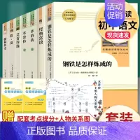 全套7本]八下钢铁&经典常谈+九上下水浒&艾青&简爱&儒林 [正版]钢铁是怎样炼成的人民教育出版社初中原著完整版无删减八